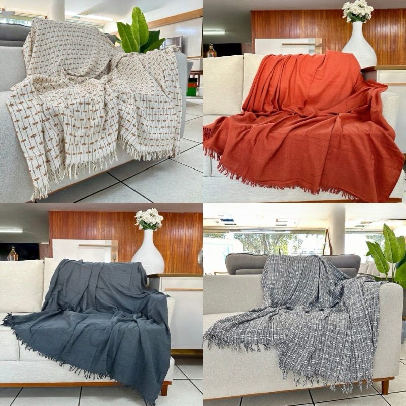 Manta para Sofá Capa Protetora 2,40 x 1,80 Gigante 100% Algodão Cama Decorativa Colcha Cob...