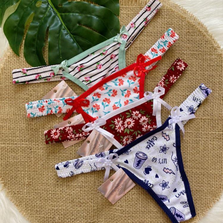 Calcinha Tanga Fio Dental Sexy Feminina Confortável Kit Promocional em Oferta na Shopee