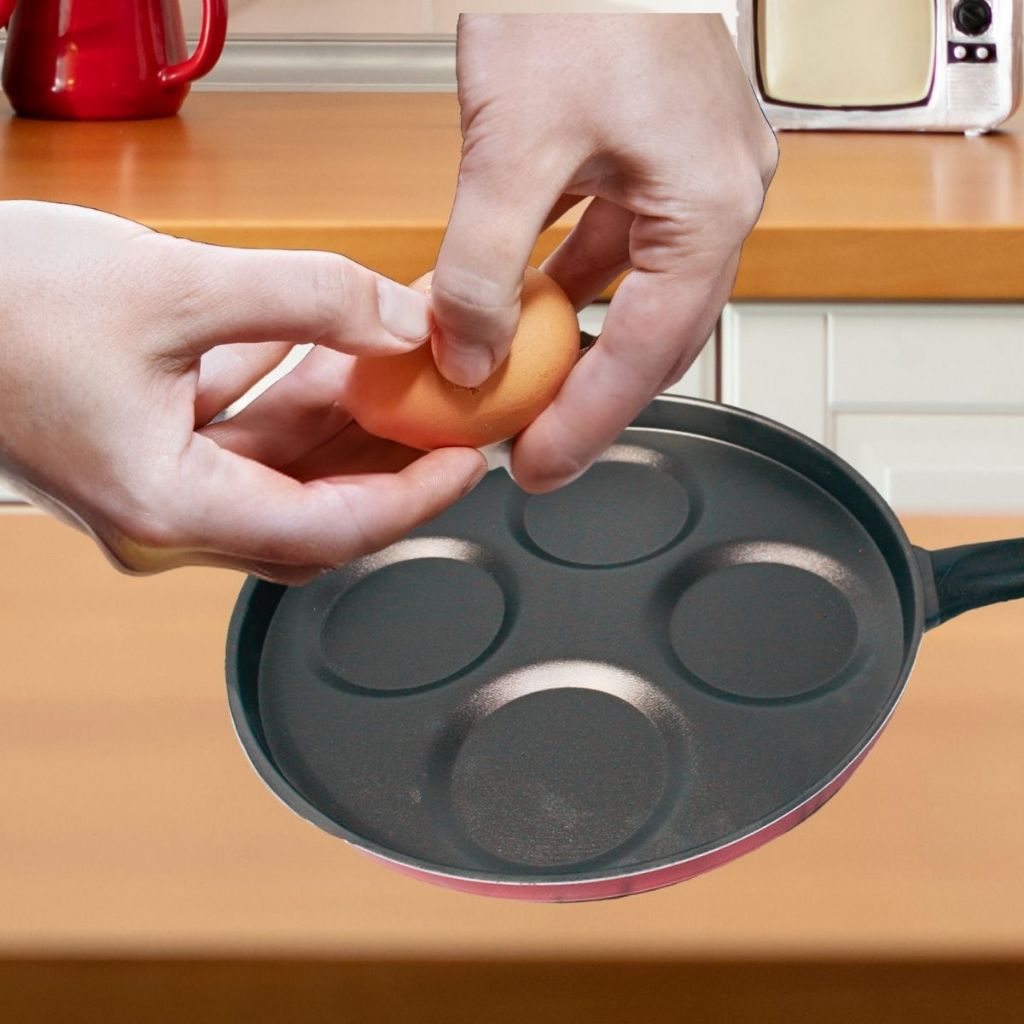 Frigideira Antiaderente Para Fritar 4 Ovo Hamburguer Teflon em Oferta na Shopee