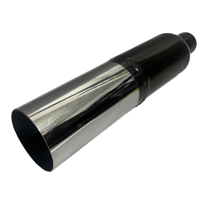 Abafador JK Esportivo 3,5 Polegadas Ponteira Reta Universal Cromada em Oferta na Shopee