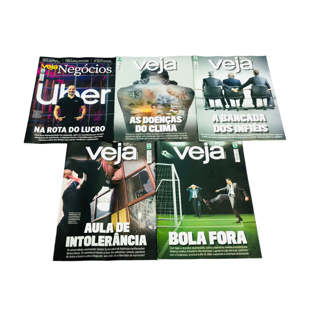Lote 5 Revistas Veja Editora Abril Kit 1507-1