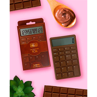 CALCULADORA DE MESA TILIBRA TC26 CHOCOLATE em Oferta na Shopee