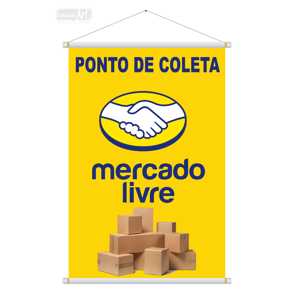Banner Ponto de Coleta Mercado Livre Tamanho 70x50cm