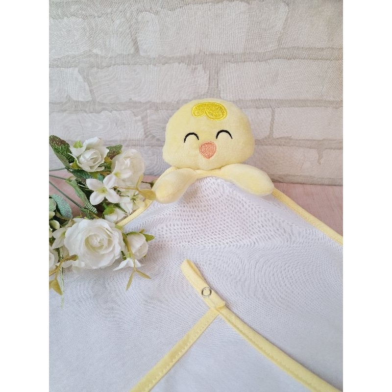 Naninha para bebê com prendedor de chupeta Pintinho