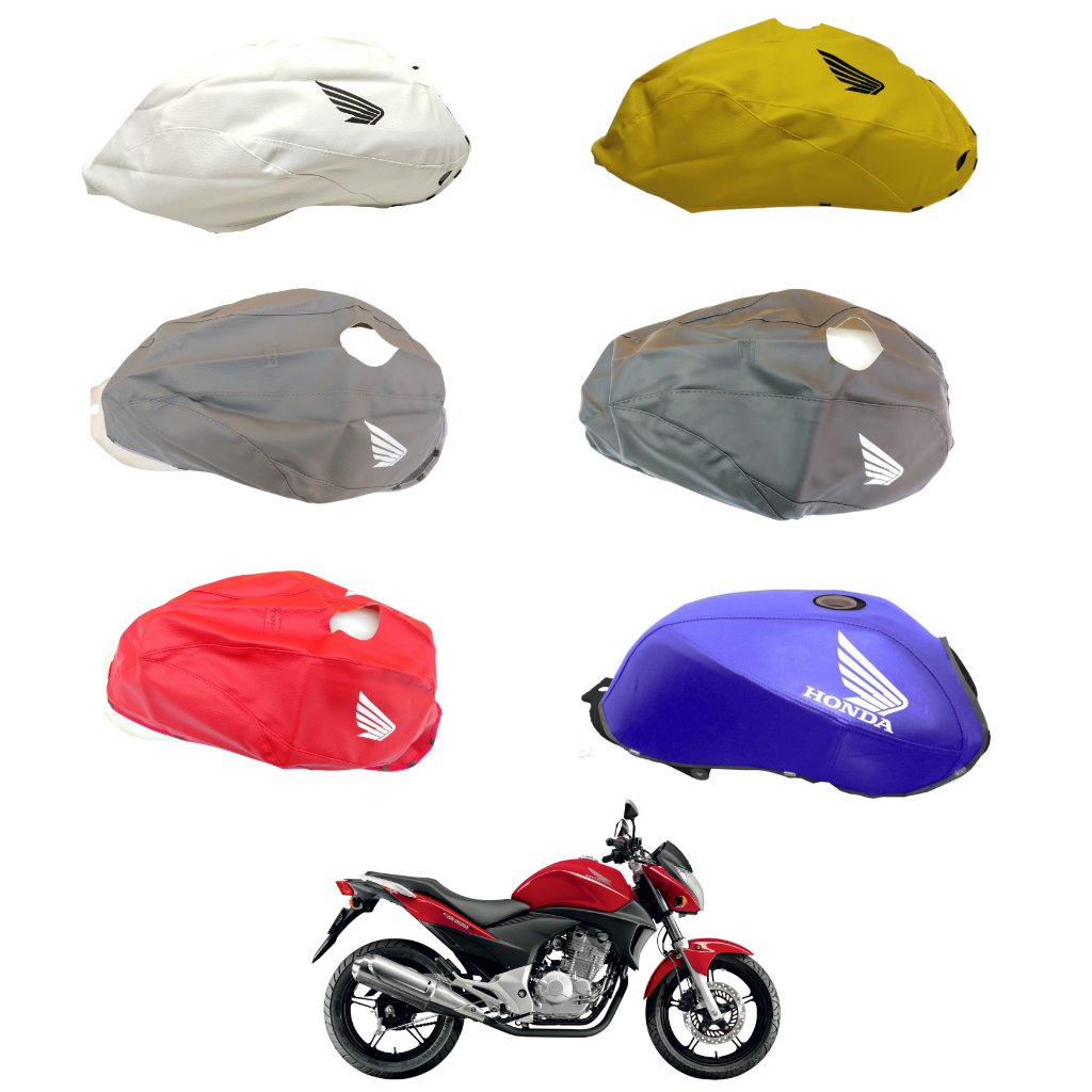 Capa Do Tanque Honda Cb 300 - De 2009 A 2015 - Com Logo-Vermelho-Preto-Cinza-Amarelo-Branco