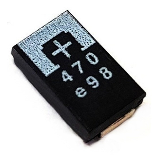 Capacitor de Tântalo tantalo 470uf e 2.5v para PS3 , pc e circuitos