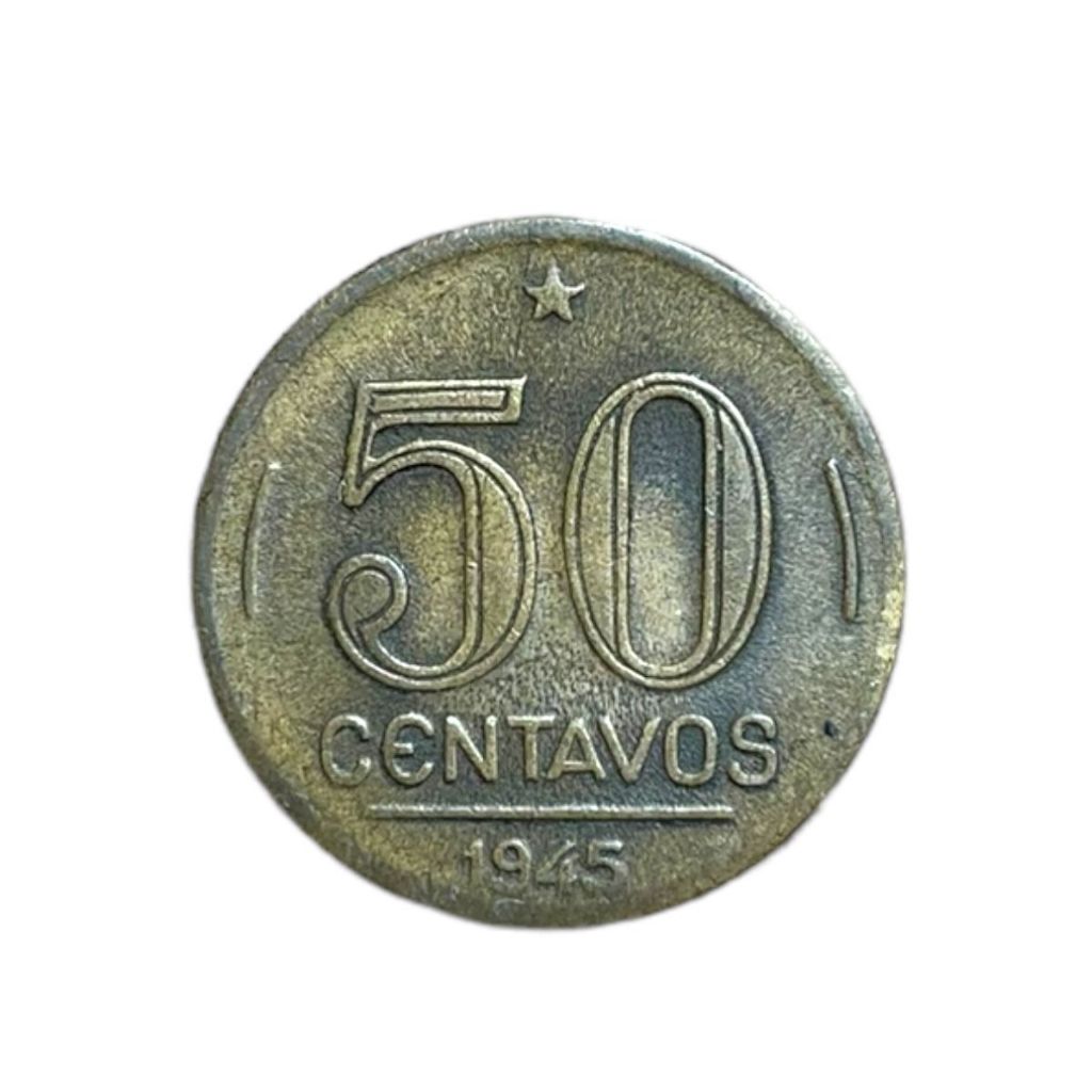 Moeda 50 Centavos de 1945 Getúlio Vargas