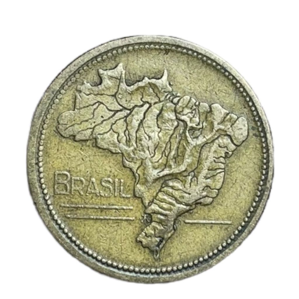 Moeda 1 Cruzeiro de 1944 Mapa do Brasil