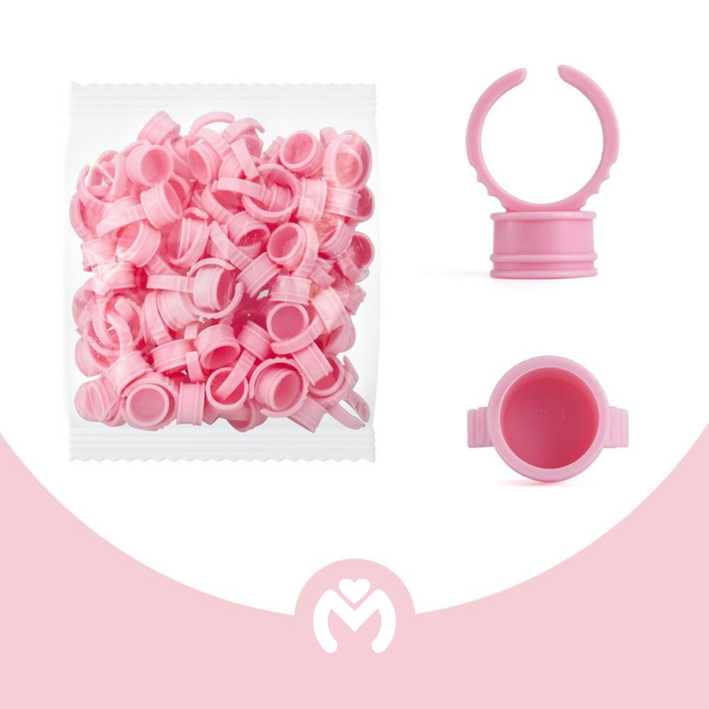 Anel Batoque Descartável Porta Cola Micropigmentação Henna Sem Divisória em Oferta na Shopee