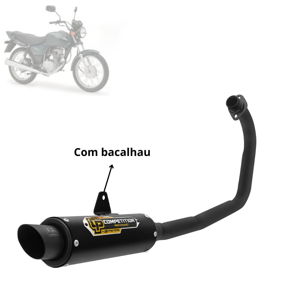 Escapamento Escape Esportivo Pro Tork Competition Moto Honda Titan 125 2000 2001 2002 2003 2004 Es em Oferta na Shopee