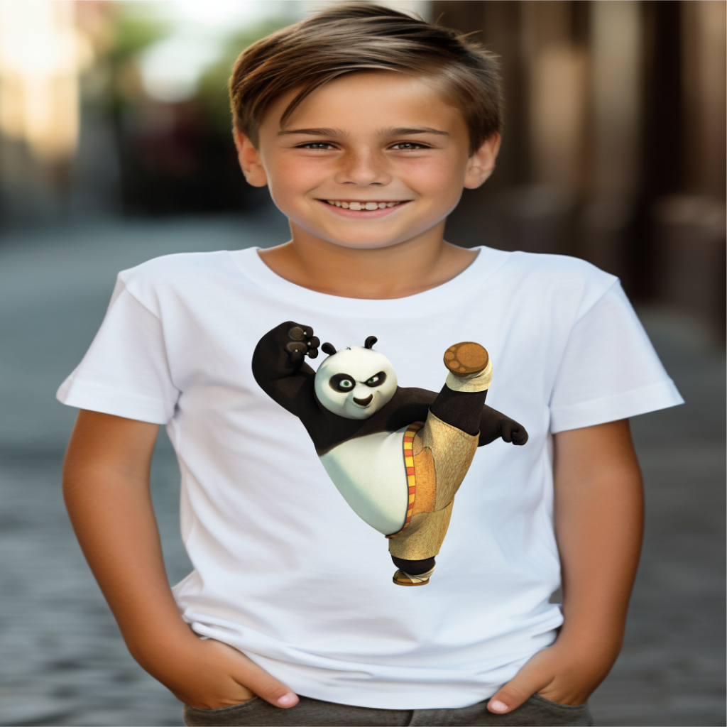 Camiseta Infantil Unissex -Kung Fu Panda - Filme- Lindas estampas em Oferta na Shopee