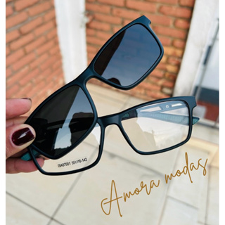 Armação Masculino Óculos C/ clip on 2 em 1 Moderno/5699 em Oferta na Shopee