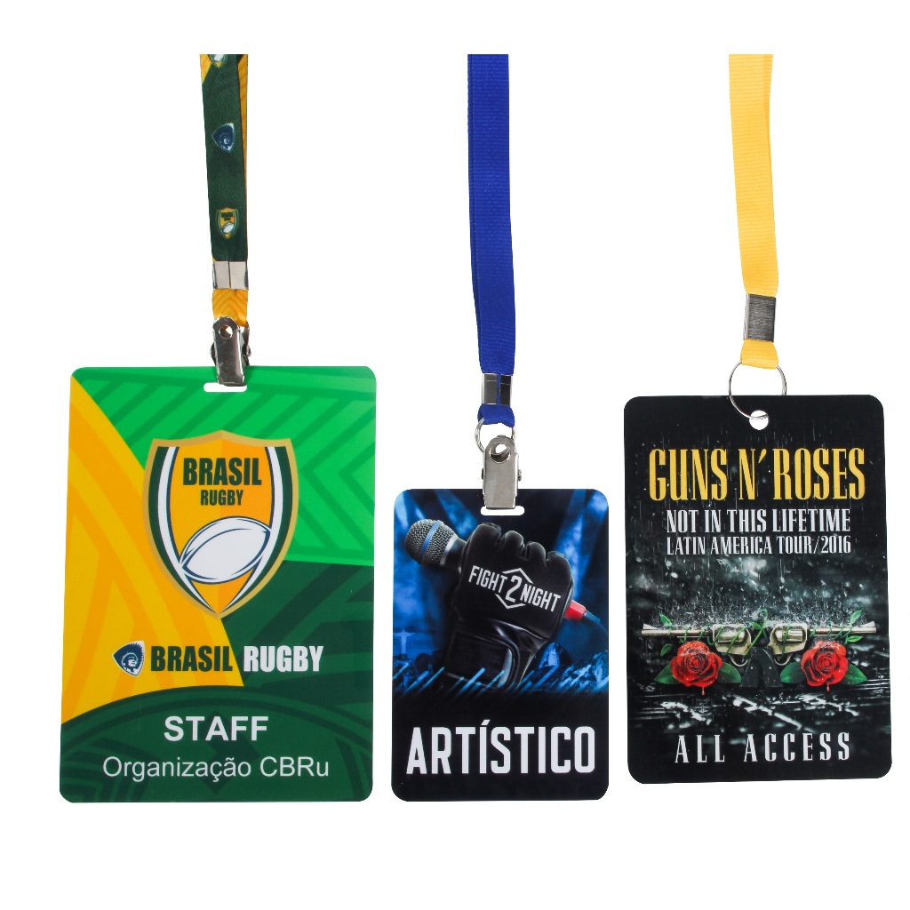 Credencial em PVC, p/ Festas e Eventos kit /c 8 un - Não fazemos arte! Leia o anúncio em Oferta na Shopee