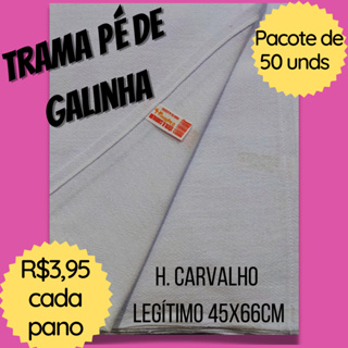 Pano de Prato Legítimo Pé de Galinha com Bainha Liso 45x66cm H. Carvalho - 50 peças em Oferta na Shopee
