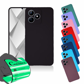 Capa Capinha Anti Shock Aveludada + Película Para Realme Note 50 em Oferta na Shopee