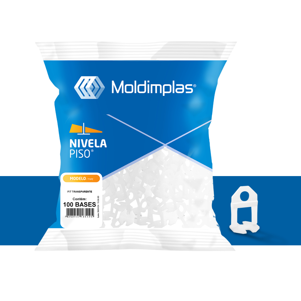 Nivelador Nivela Piso Base FIT 1,50mm Transparente c/100