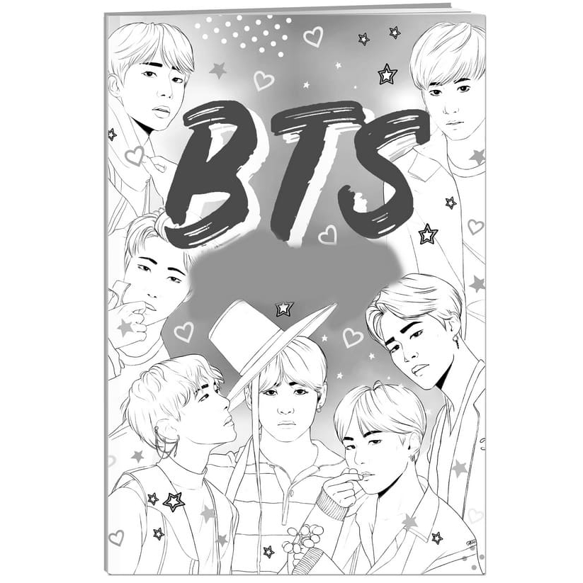 desenho para colorir bts