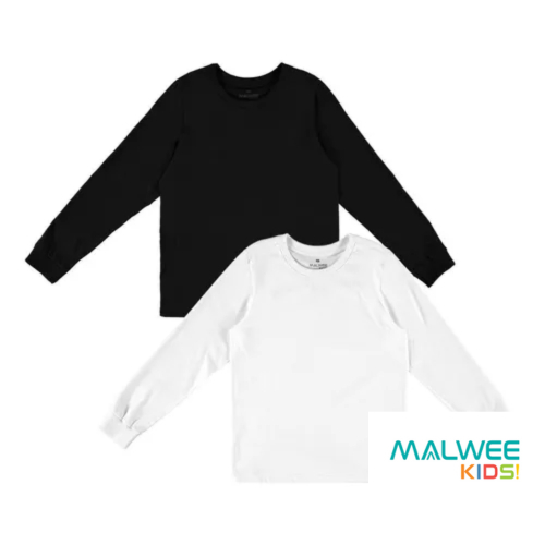 Camiseta Menino Malwee-  Menino MANGA LONGA  Com Punho em Oferta na Shopee