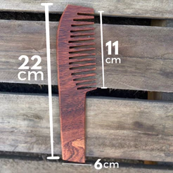 Pente de Madeira Barba e Cabelo Benefícios Dentes Anti Frizz