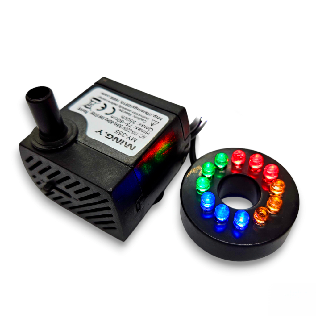 Motor Bomba Bombinha Submersa 5w 350l/h Fonte Aquário Com Luminária Luz 12 Leds em Oferta na Shopee