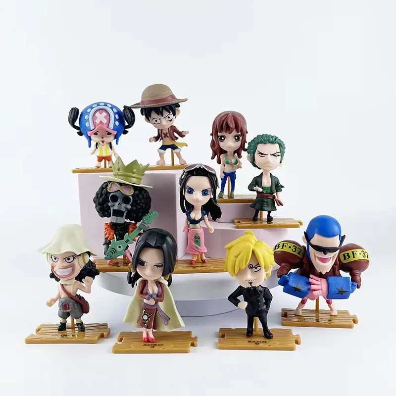 One Piece Luffy Zoro Sanji Nami Robin Boa Hancook Franck Chopper Brook Usopp Action Figure Kawaii