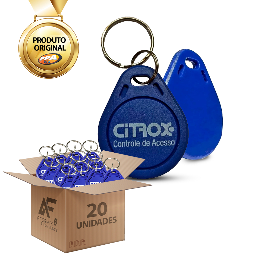 Kit 20 Chaveiros Tag Aproximação Controle 125khz Ppa C/ Rfid