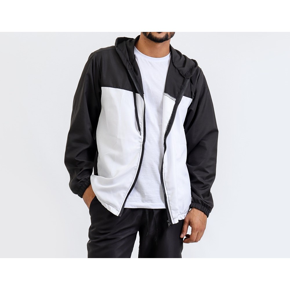 Blusa Corta vento Casual em Microfibra Casaco Streetwear Capuz, Bolsos e Várias Cores Disponíveis Tamanhos P ao G1