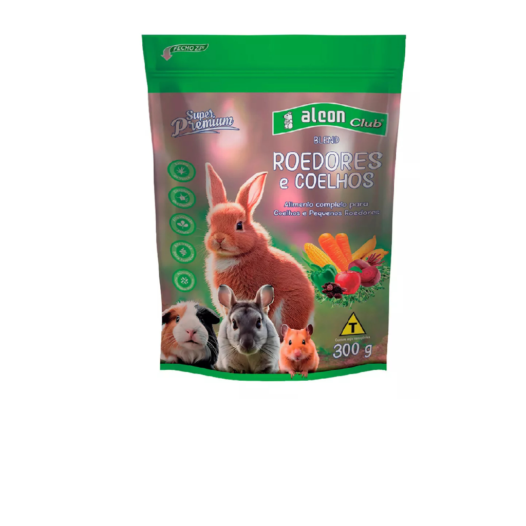 Ração P/ Coelhos E Mini Coelhos Alcon Club Mini Coelho 300g