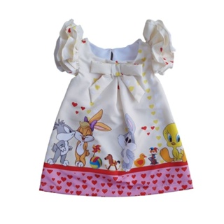Vestido Temático Infantil baby Tunes em Oferta na Shopee