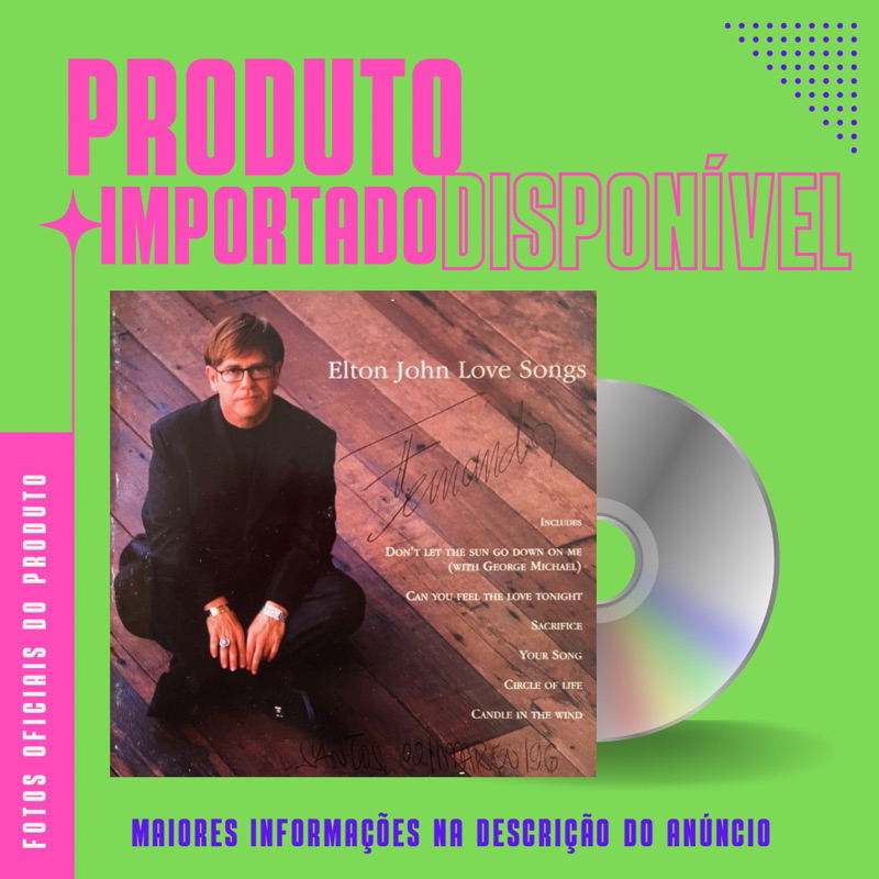 CD IMPORTADO ELTON JOHN - LOVE SONG (Part. Especial: George Michael) *