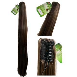 RABO DE CAVALO LISO COM PRESILHA - COR: Chocolate #8 / 70cm em Oferta na Shopee