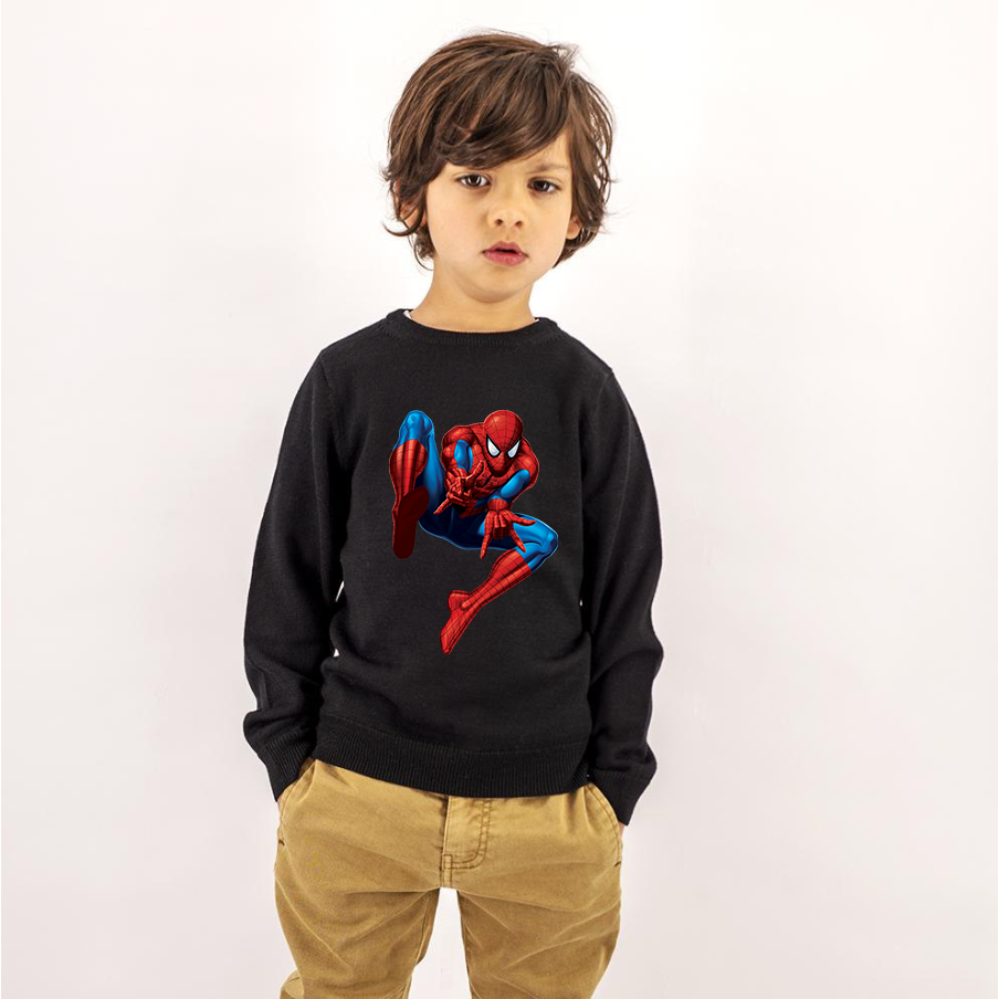Moletom Infantil blusa flanelada Menino Inverno Manga longa 2 ao 10 Masculino Estampada Homem-aranha