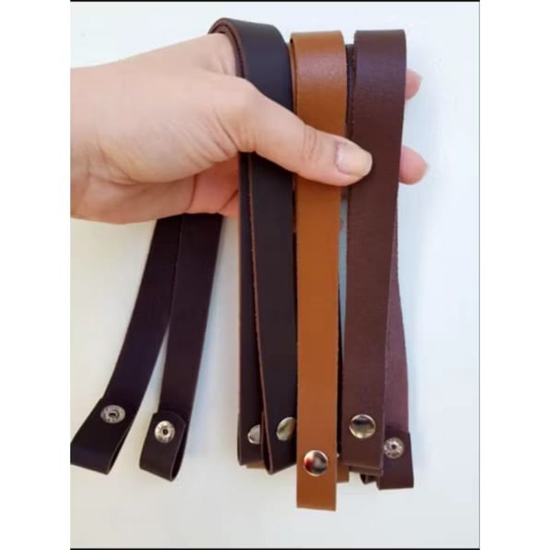 2 ALÇAS MULTIUSO DE COURO 100% PARA BOLSAS DE CROCHÊ,PASTAS,MOCHILAS,COM BOTÃO DE PRESSÃO PARA FIXAÇÃO SIMPLES E FACIl