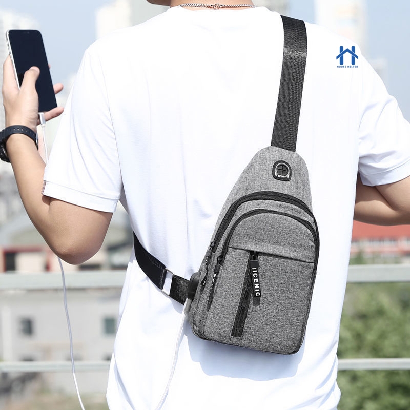 Bolsa de Ombro Transversal Masculina Mochila Esportiva e Casual em Oferta na Shopee