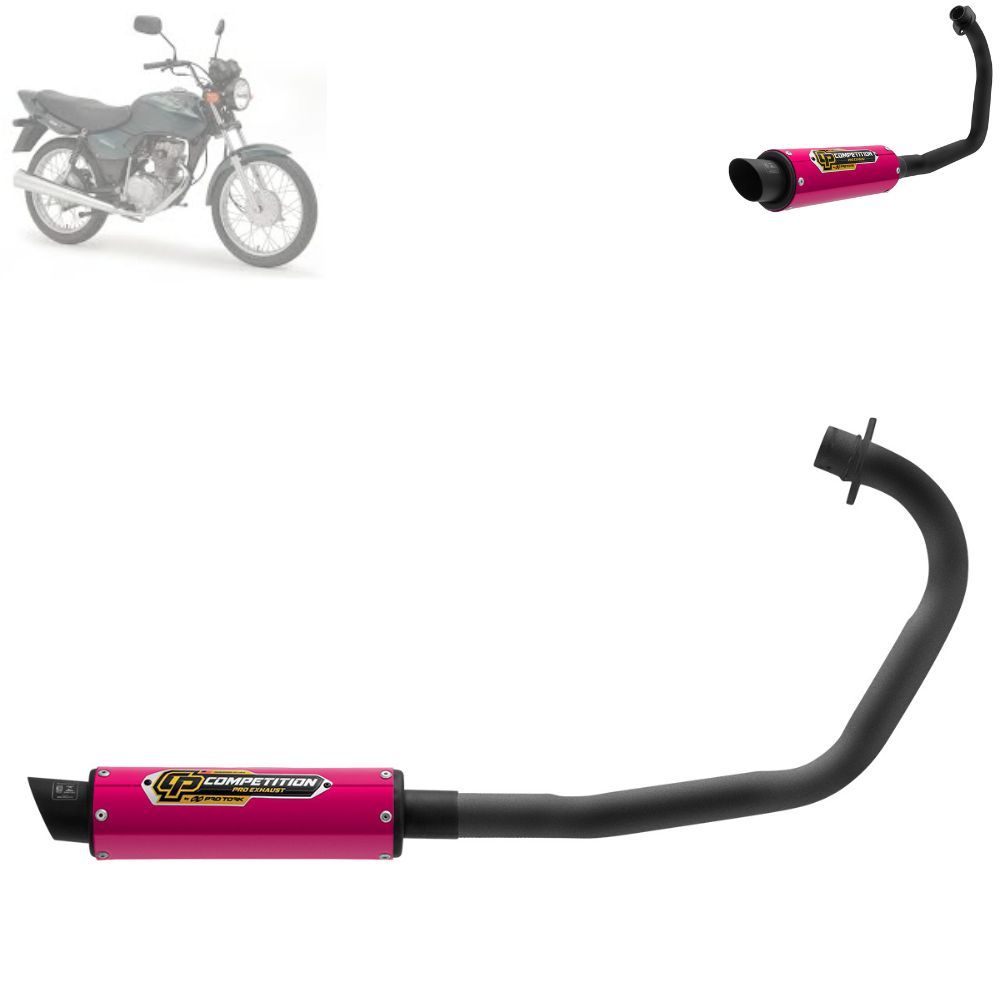 Escapamento Escape Competition Pro Tork Titan/ Fan 125 KS 2000 á 2008 Preto
