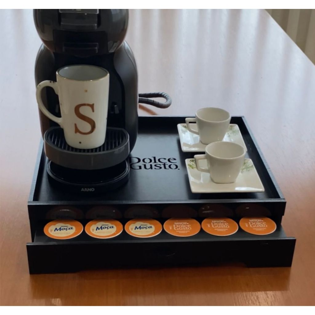 Promoção Porta capsulas bandeja com gaveta para Dolce Gusto 30 capsulas em Oferta na Shopee