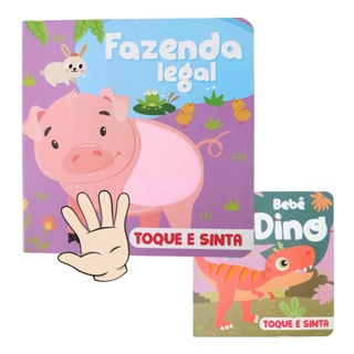 Livro Infantil Toque e Sinta Animais Capa Dura Cartonado Para Bebês Resistente Livros Educativo Dinossauro Dino Fazenda Fazendinha Insetos Bichos Do Oceano Leitura Presente Crianças Menino Menina em Oferta na Shopee