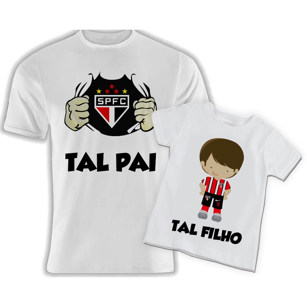 Kit Tal Pai Tal Filho tal filha times - Tamanhos informados por mensagem