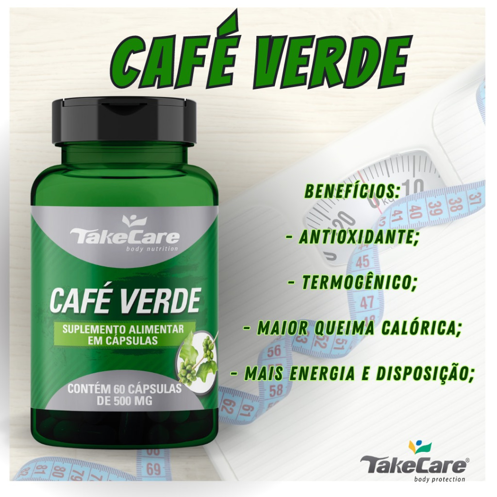 Café Verde Green Coffee Concentrado 60 Cápsulas 500mg Take Care