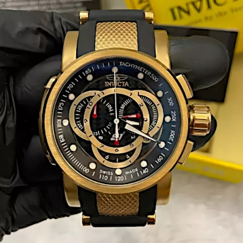 Relógio Masculino Invicta S1 Rally Pulseira Preta Mostrador Preto a Prova D'água 100% Original
