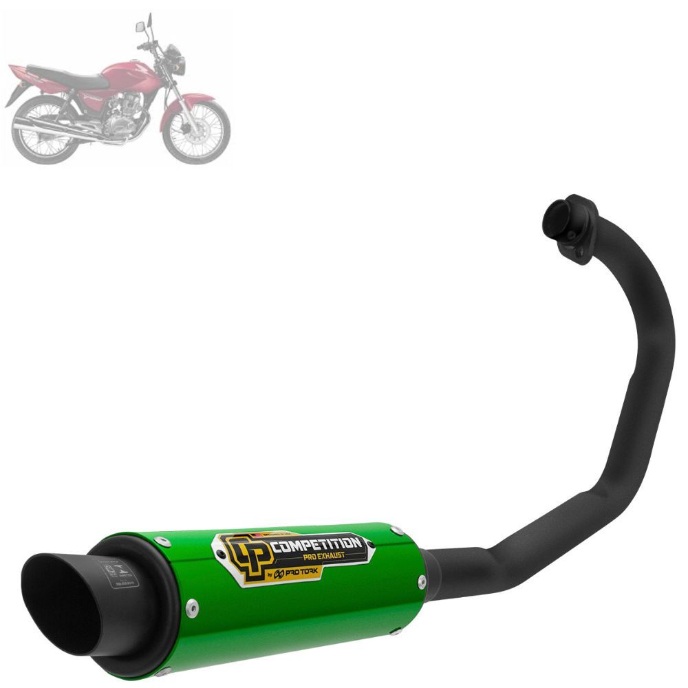 Escapamento Esportivo Competition Pro Tork Titan 150 KS ES 2004 2005 2006 2007 2008 Preto em Oferta na Shopee