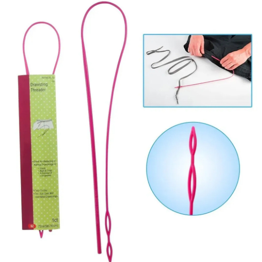 Passador de Elástico Flexível e Cordões