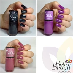 Esmaltes Bella Brazil EFEITO GEL Seca Sem Cabine 9ml Queiridinhos das Blogueiras