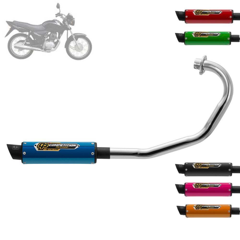 Escape Escapamento Competition Pro Tork Titan 150 KS ES 2004 2005 2006 2007 2008 Cromado em Oferta na Shopee