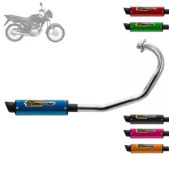 Escape Escapamento Competition Pro Tork Titan 150 KS ES 2004 2005 2006 2007 2008 Cromado