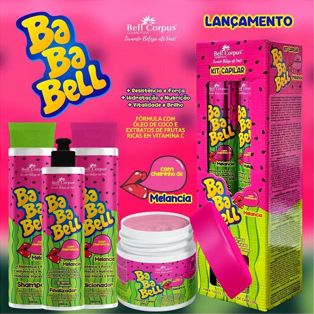 Kit Capilar BabaBell Cheiro de Babalu Melancia - 4 Itens - BELL CORPUS