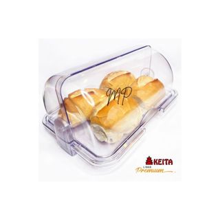 Porta Pão Acrílico 30cm Cristal Basculante Pães e Bolos Keita Premium - MP em Oferta na Shopee