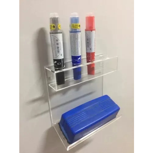 Porta canetão e apagador Suporte Acrílico Para Apagador E P/ 04 Canetas lousa, quadro