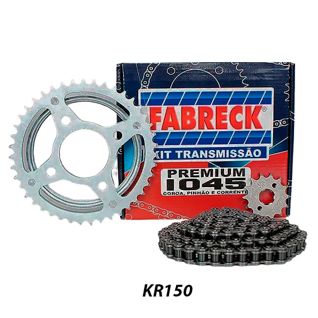 Kit Relação Honda CG Titan Fan Cargo 150 ES KS ESD MIX 09 a 15 Coroa 43 dente Pinhão 16 L118 Fabreck