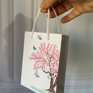 Mini Sacolinha Árvore Floral (12x9x4cm) - Sacola Papel Embalagem Bolsa Colorida PP em Oferta na Shopee